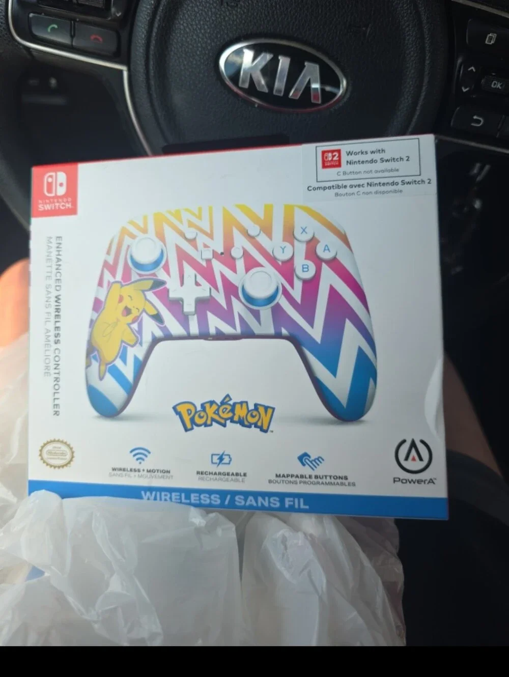Pokémon Pikachu Wireless Controller for Nintendo Switch - White/Purple/Blue